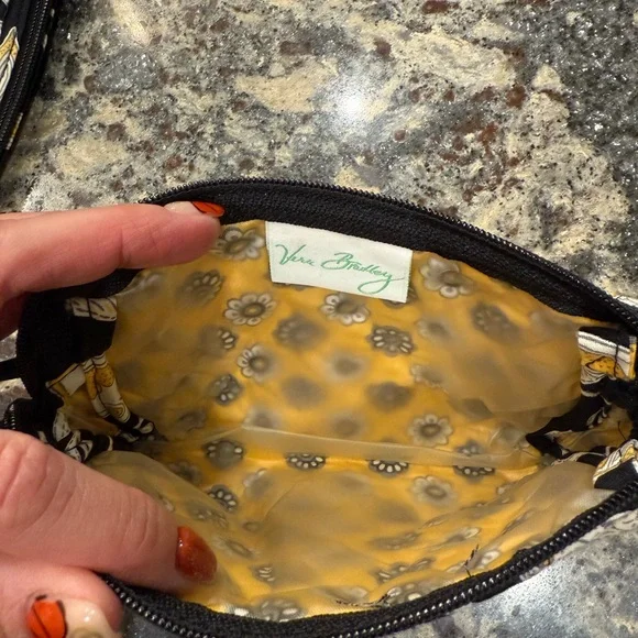 Vera Bradley “Yellow Bird” Shoulder Bag and matching small cosmetic bag - Picture 11 of 11